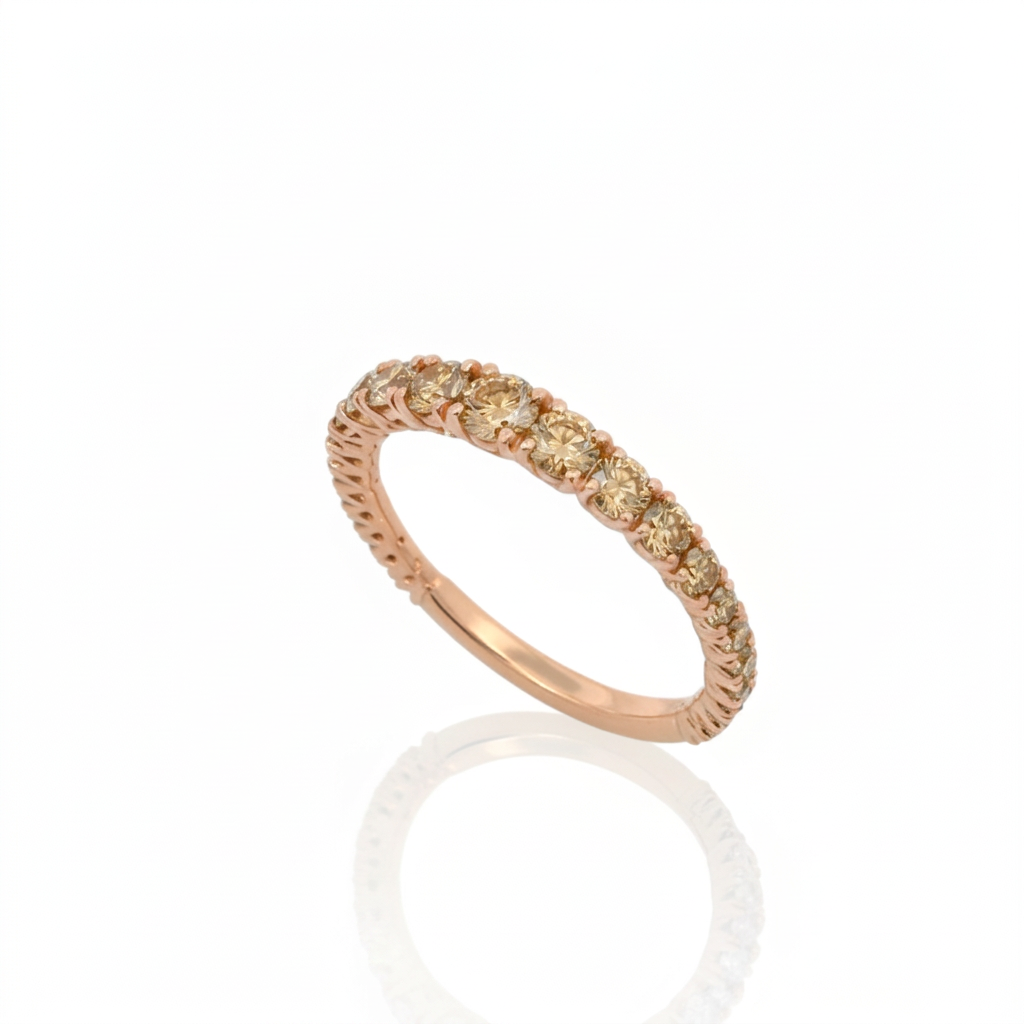 Fedina Scalata Diamanti Brown 0.81kt Oro Rosa