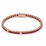 Bracciale Tennis Oro Rosa 18kt - Rubini 5.40ct e Diamanti 0.58ct