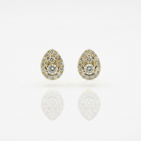 Orecchini Goccia Diamanti Bianchi 0.39 kt in Oro Giallo
