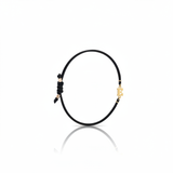 Bracciale Iniziale in oro giallo 18kt su cordino nautico misura PICCOLA