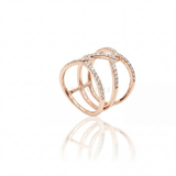 Anello nodo con diamanti Oro Rosa