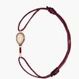 BRACCIALE TENNIS AZZURRO CORDA VERDE SCURO