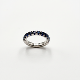 Anello Half Eternity Zaffiri Blu 1.25 Oro Bianco 18 kt