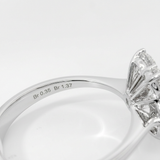 Anello Fiore in Oro Bianco 18kt con Diamanti Naturali 1,72ct
