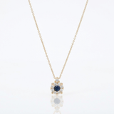 Girocollo Magic in Oro Rosa con Zaffiro e Diamanti