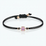 Rosa Saphirarmband auf einer Schnur