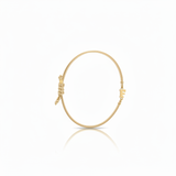 Bracciale Iniziale in oro giallo 18kt su cordino nautico misura PICCOLA