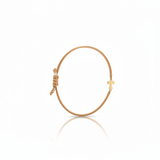 Bracciale Iniziale in oro giallo 18kt su cordino nautico misura PICCOLA