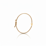 Bracciale Iniziale in oro giallo 18kt su cordino nautico misura PICCOLA