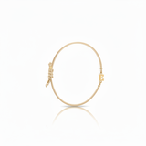 Bracciale Iniziale in oro giallo 18kt su cordino nautico misura PICCOLA