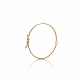 Bracciale Iniziale in oro giallo 18kt su cordino nautico misura PICCOLA