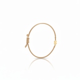 Bracciale Iniziale in oro giallo 18kt su cordino nautico misura PICCOLA