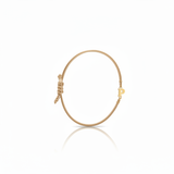 Bracciale Iniziale in oro giallo 18kt su cordino nautico misura PICCOLA