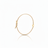 Bracciale Iniziale in oro giallo 18kt su cordino nautico misura PICCOLA