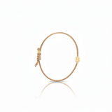 Bracciale Iniziale in oro giallo 18kt su cordino nautico misura PICCOLA