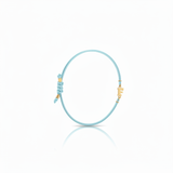 Bracciale Iniziale in oro giallo 18kt su cordino nautico misura PICCOLA