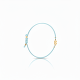 Bracciale Iniziale in oro giallo 18kt su cordino nautico misura PICCOLA