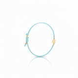 Bracciale Iniziale in oro giallo 18kt su cordino nautico misura PICCOLA