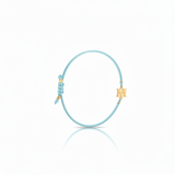 Bracciale Iniziale in oro giallo 18kt su cordino nautico misura PICCOLA