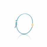 Bracciale Iniziale in oro giallo 18kt su cordino nautico misura PICCOLA