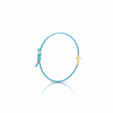 Bracciale Iniziale in oro giallo 18kt su cordino nautico misura PICCOLA