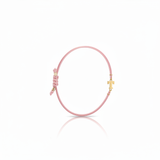 Bracciale Iniziale in oro giallo 18kt su cordino nautico misura PICCOLA