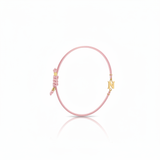 Bracciale Iniziale in oro giallo 18kt su cordino nautico misura PICCOLA