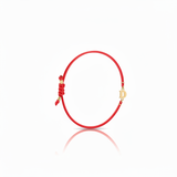 Bracciale Iniziale in oro giallo 18kt su cordino nautico misura PICCOLA