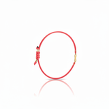 Bracciale Iniziale in oro giallo 18kt su cordino nautico misura PICCOLA