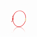 Bracciale Iniziale in oro giallo 18kt su cordino nautico misura PICCOLA