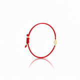 Bracciale Iniziale in oro giallo 18kt su cordino nautico misura PICCOLA