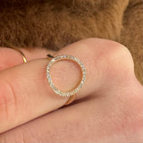 Anello Cerchio Diamanti Bianchi Oro Rosa