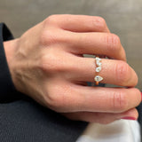 Anello in Oro Rosa con Diamante Taglio Goccia