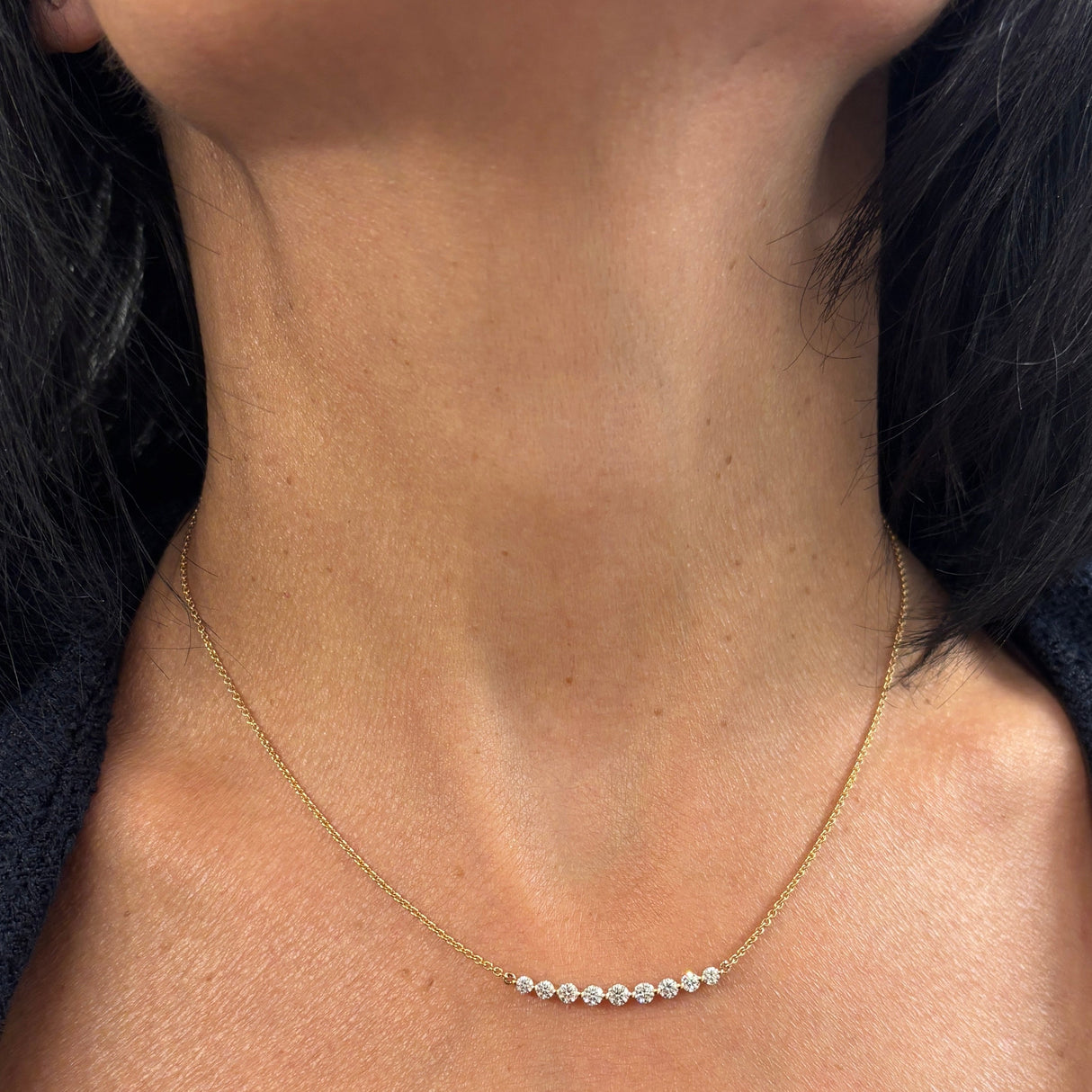 Girocollo In oro Rosa e Diamanti Scalati