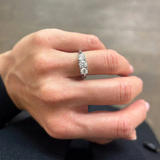Anello Trilogy 1,21kt certificato GIA Oro bianco