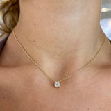 Diamond flower crew 0.49kt in white gold