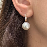 Boccola con Perla Australiana e Diamanti in Oro Rosa