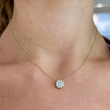Diamond flower crew 0.49kt in white gold