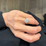 Anello Fiore con Diamanti 1.37kt in Oro Bianco