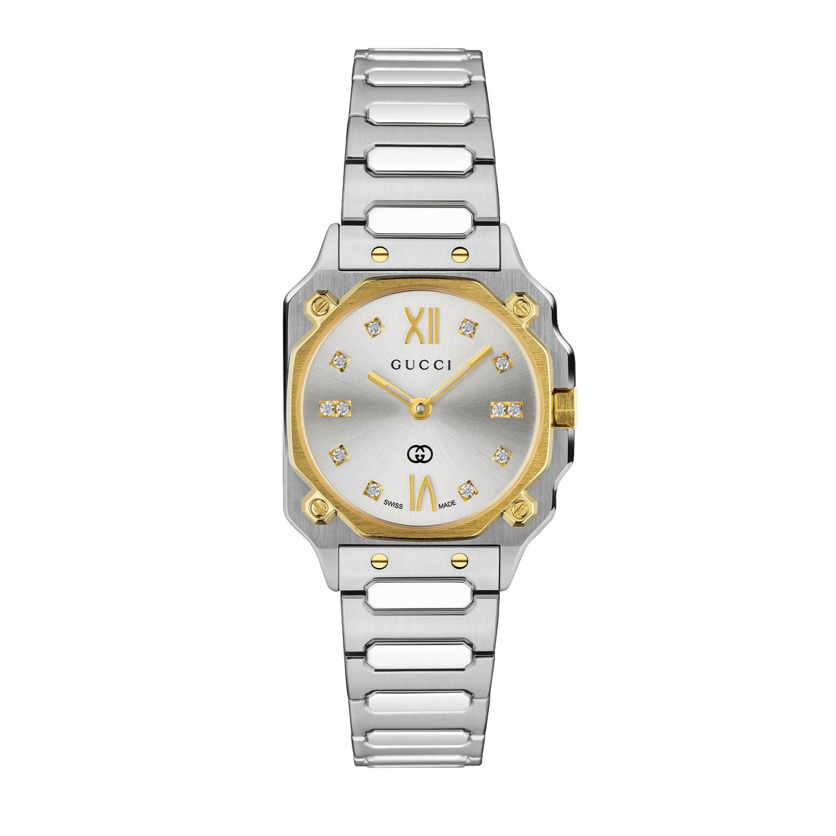 G-Flat Bicolore Acciaio 24mm-Orologi-GUCCI-Gioielleria Granarelli