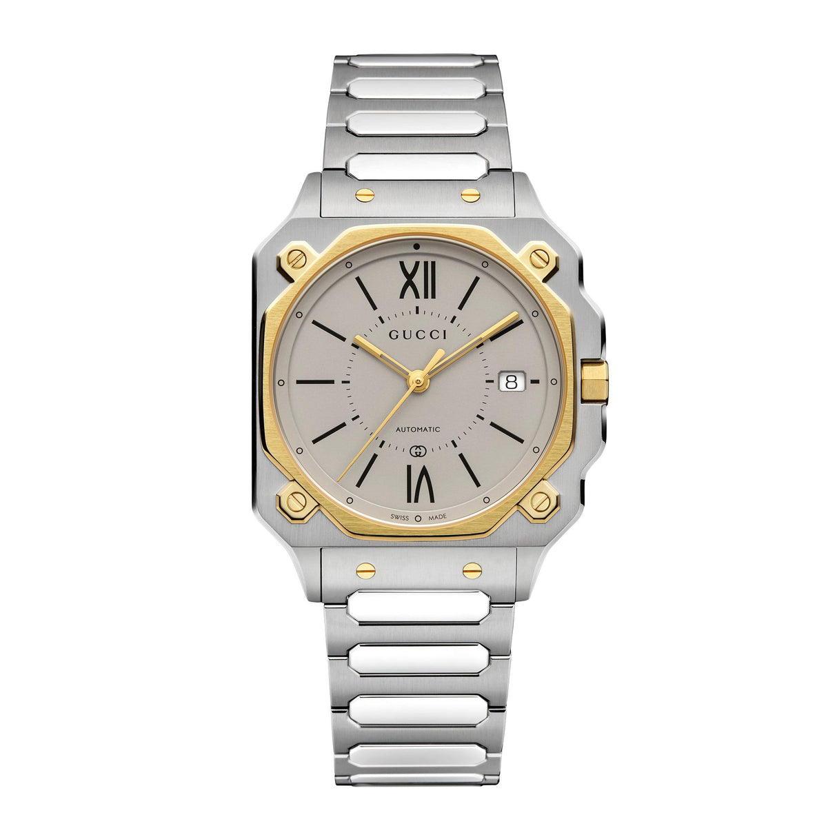 G-Flat Bicolore Acciaio 36mm-Orologi-GUCCI-Gioielleria Granarelli