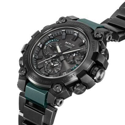 G-Shock Metal Twisted Bluetooth Black and Green-Orologi-CASIO- [SKU] -Gioielleria Granarelli