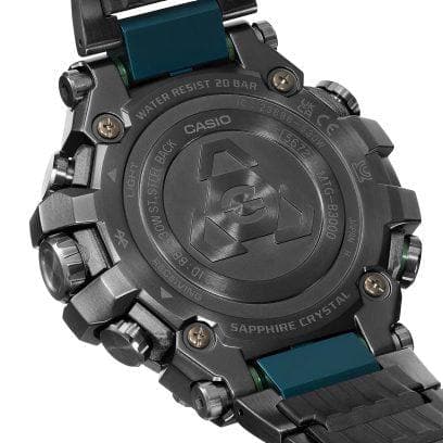 G-Shock Metal Twisted Bluetooth Black and Green-Orologi-CASIO- [SKU] -Gioielleria Granarelli