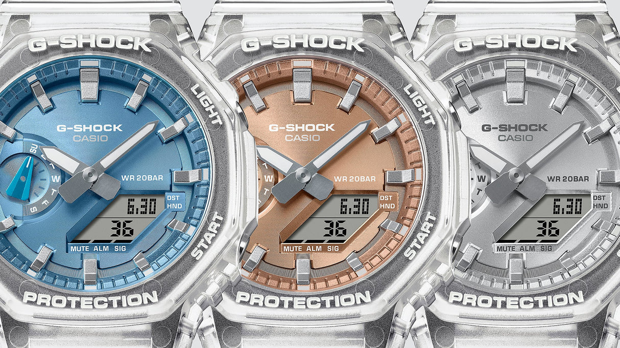 Classic Serie Ga-2100 Trasparente Blu