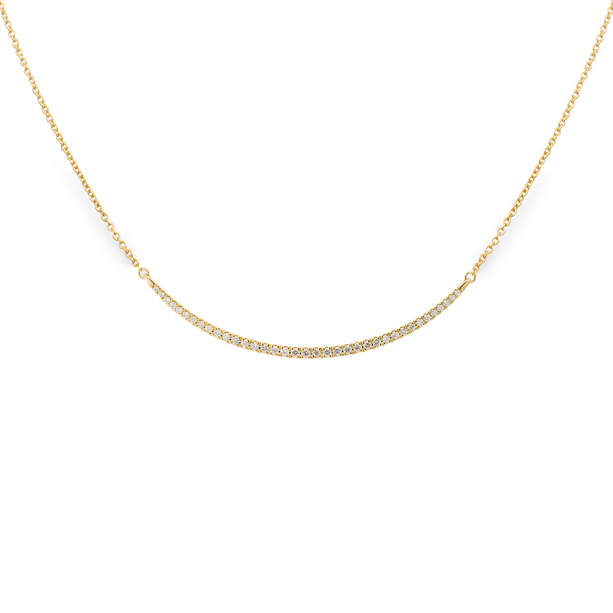 Collana barretta Ovale di diamanti in Oro Giallo-Girocolli-GRANARELLI-Gioielleria Granarelli