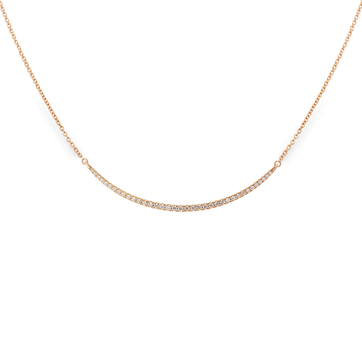Collana barretta Ovale di diamanti in Oro Rosa-Girocolli-GRANARELLI-Gioielleria Granarelli