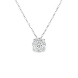 Diamond flower crew 0.49kt in white gold