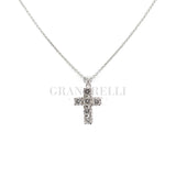 Cross necklace Diamond in white gold