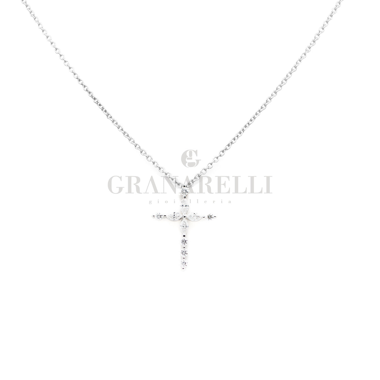 Croce en Diamonds Crew in White Gold