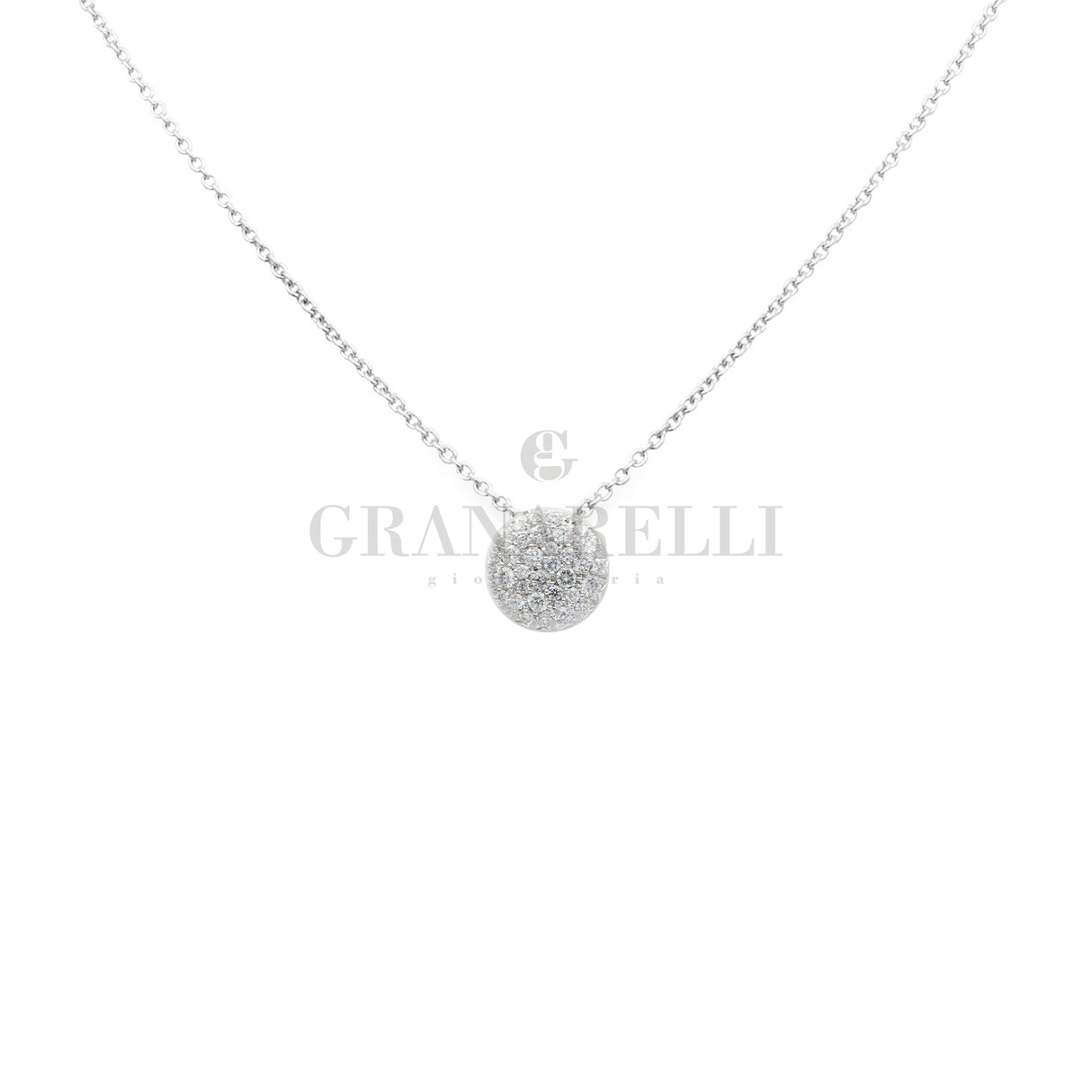 Girocollo Pavè di Diamanti in oro Bianco